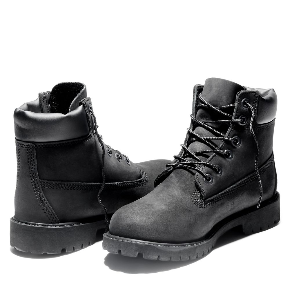 Timberland Kids 6-Inch Boots Junior Premium Waterproof - Black - India ZQ2378641